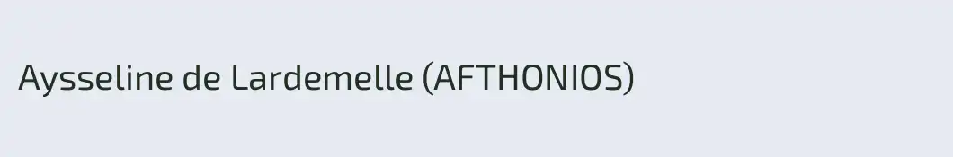 Aysseline de Lardemelle (AFTHONIOS)
